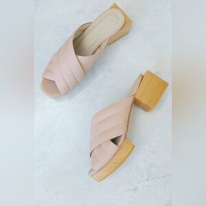 Beklina Matisse Criss-cross Platform Slide Buff size 9.5